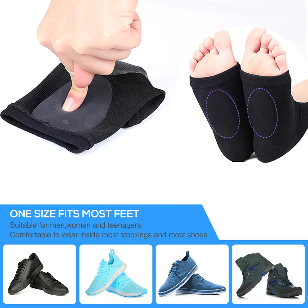 Arch Support Sleeve Cushioned Soft Elastic Gel Pad Fabric Arch Sock for Flat Foot Pain Relief Plantar Fasciitis Heel Arch Support Sleeve Cushioned Soft Elastic Gel Pad Fabric Arch Sock for Flat Foot Pain Relief Plantar Fasciitis Heel