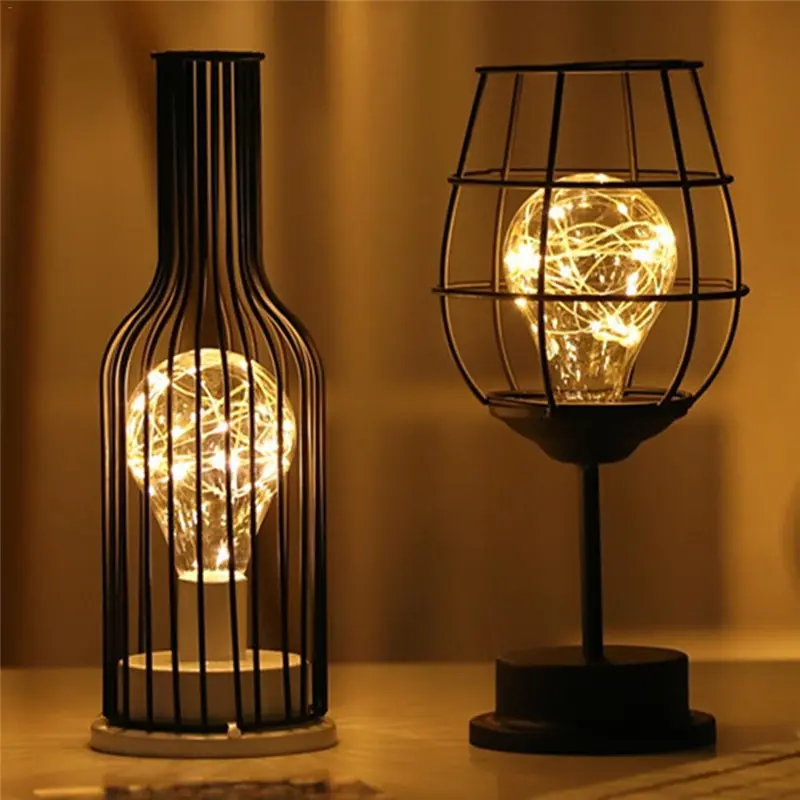 Art LED Table Lamp Reading Lamp Night Light Bedroom Bedside Lamp Desk Lighting Living Room Retro Classic Iron Home