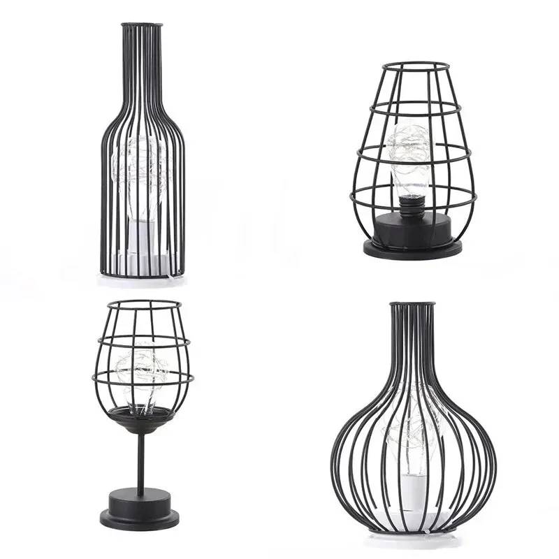 Art LED Table Lamp Reading Lamp Night Light Bedroom Bedside Lamp Desk Lighting Living Room Retro Classic Iron Home