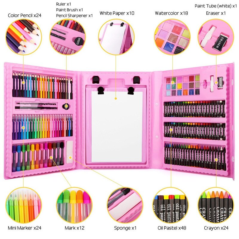 Art Set For Kids Coloring Materials 150/176pcs Art Set For Kids Coloring Materials 150/176pcs