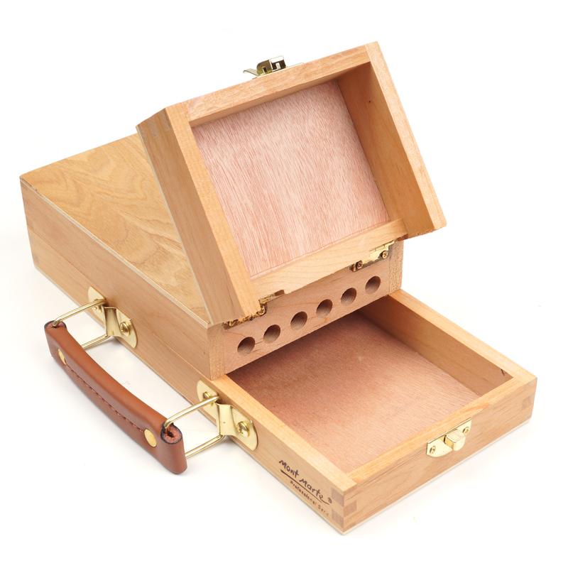Art Supply Box Wooden Painting Organizer