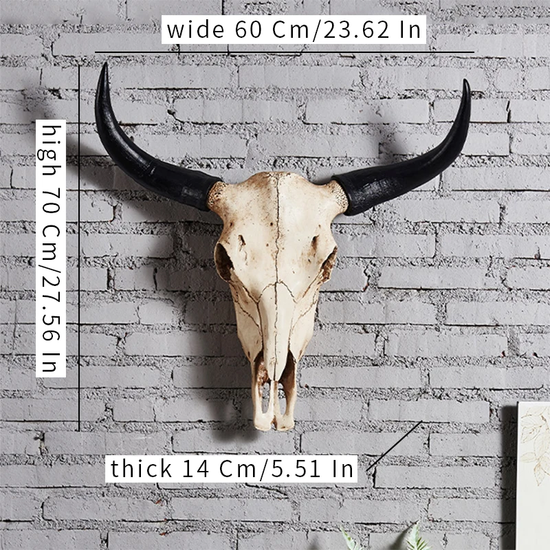 Artificial Cow Skull Sheep Skull Wall Decor Handmade Farmhouse Decor Wall SculptureFor Home Bar Restaurant Decoration