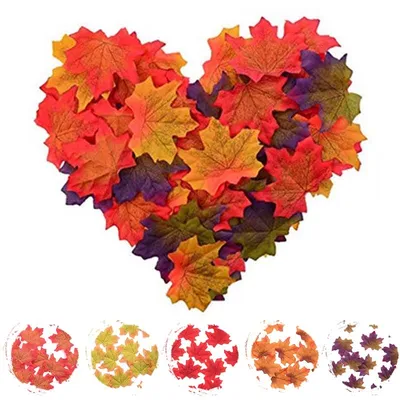 Artificial Maple Leaves Party Decoration (50Pcs) Artificial Maple Leaves Party Decoration (50Pcs)