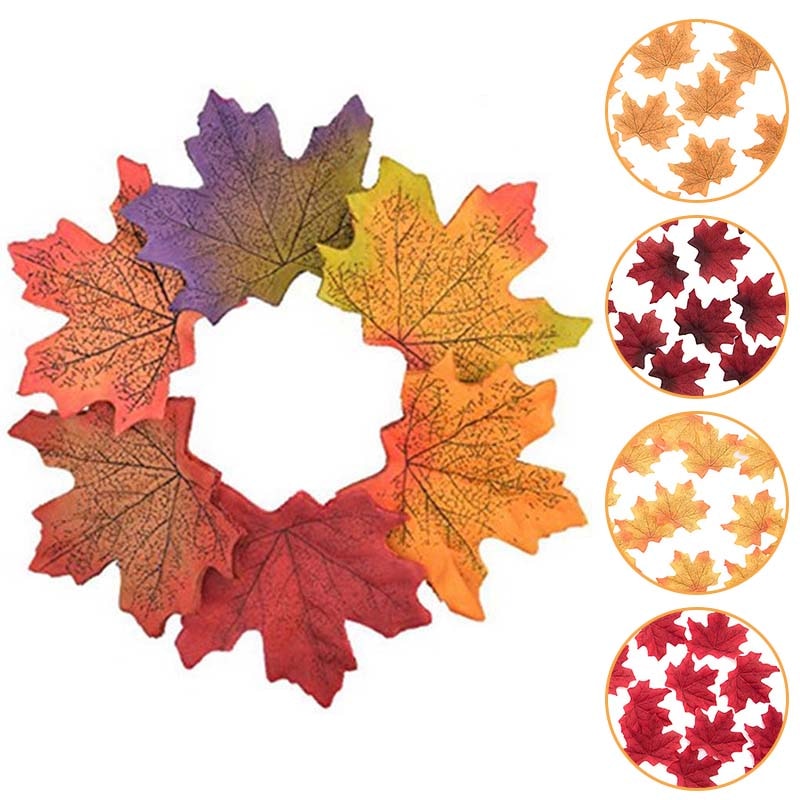 Artificial Maple Leaves Party Decoration (50Pcs) Artificial Maple Leaves Party Decoration (50Pcs)