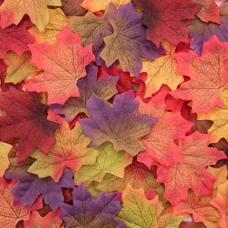Artificial Maple Leaves Party Decoration (50Pcs) Artificial Maple Leaves Party Decoration (50Pcs)
