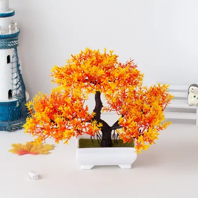 Artificial Plants Bonsai Small Tree Fake Plant Flower Potted Ornaments for Home Hotel Room Table Decoration Garden Decor