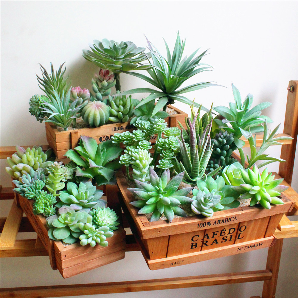 Artificial Succulents Fake Cactus Plants