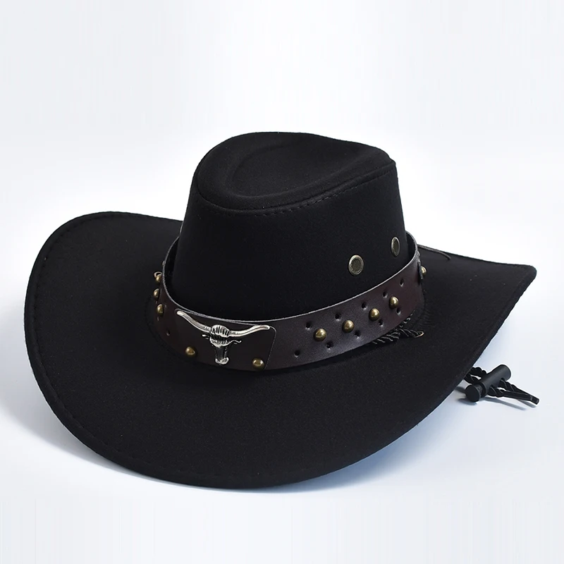 Artificial Suede Western Cowboy Hats Vintage Big-edge Gentleman Cowgirl Jazz Hat Holidays Party Cosplay Hat Artificial Suede Western Cowboy Hats Vintage Big-edge Gentleman Cowgirl Jazz Hat Holidays Party Cosplay Hat