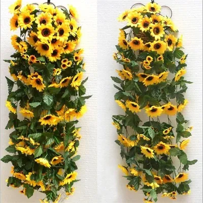 Artificial Sunflower Vine Garland Artificial Sunflower Vine Garland