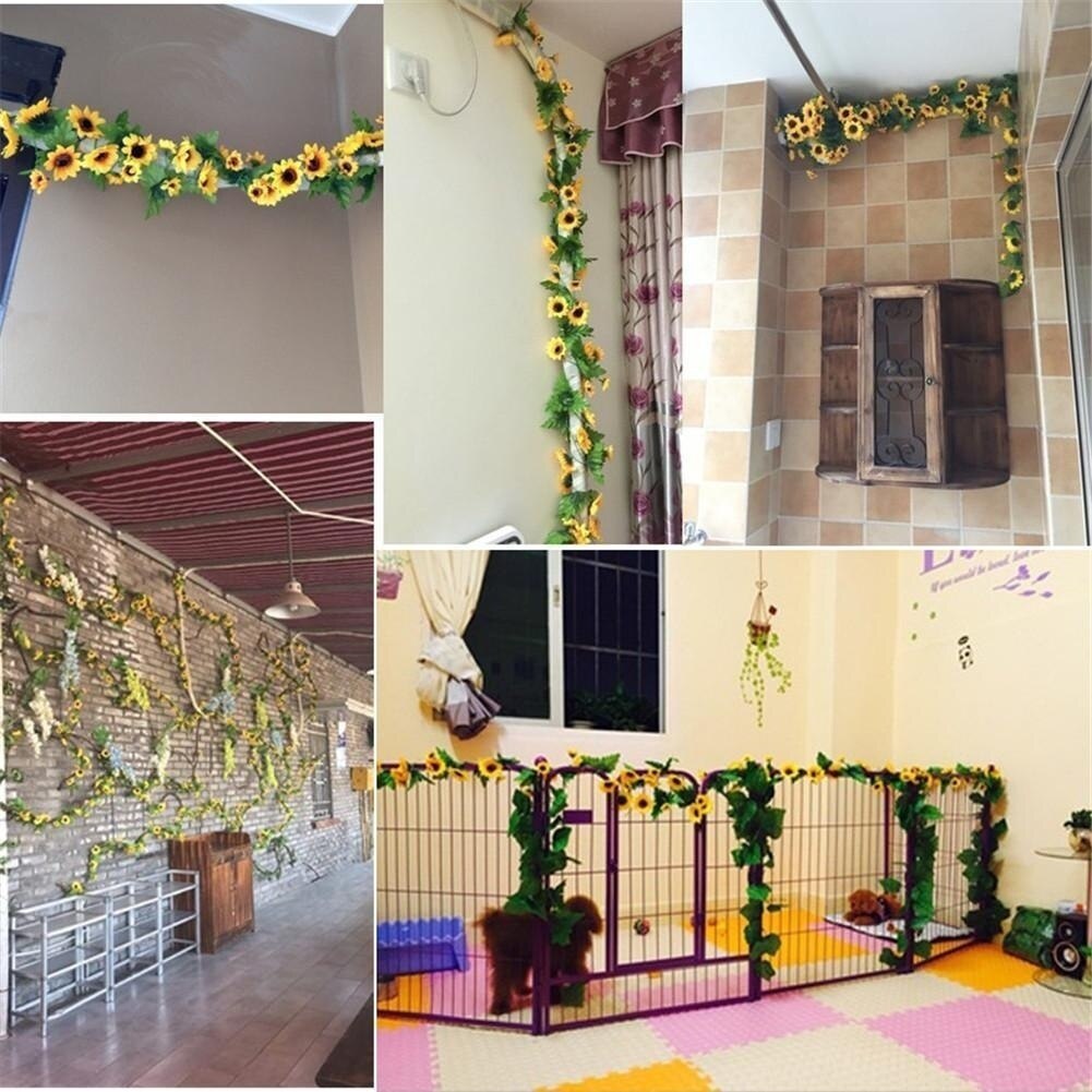 Artificial Sunflower Vine Garland Artificial Sunflower Vine Garland
