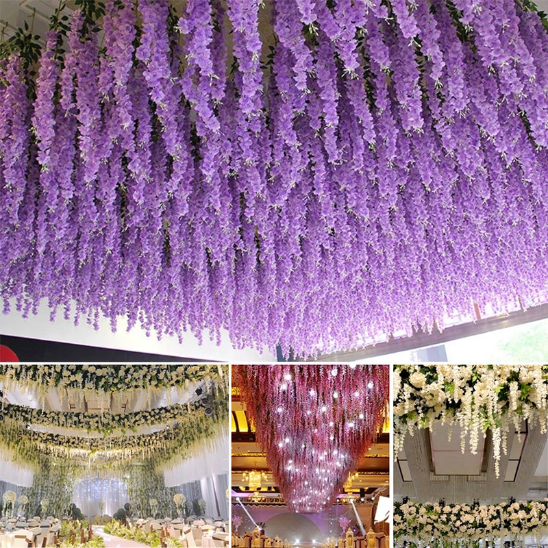 Artificial Wisteria Garlands Decors (12 pcs)