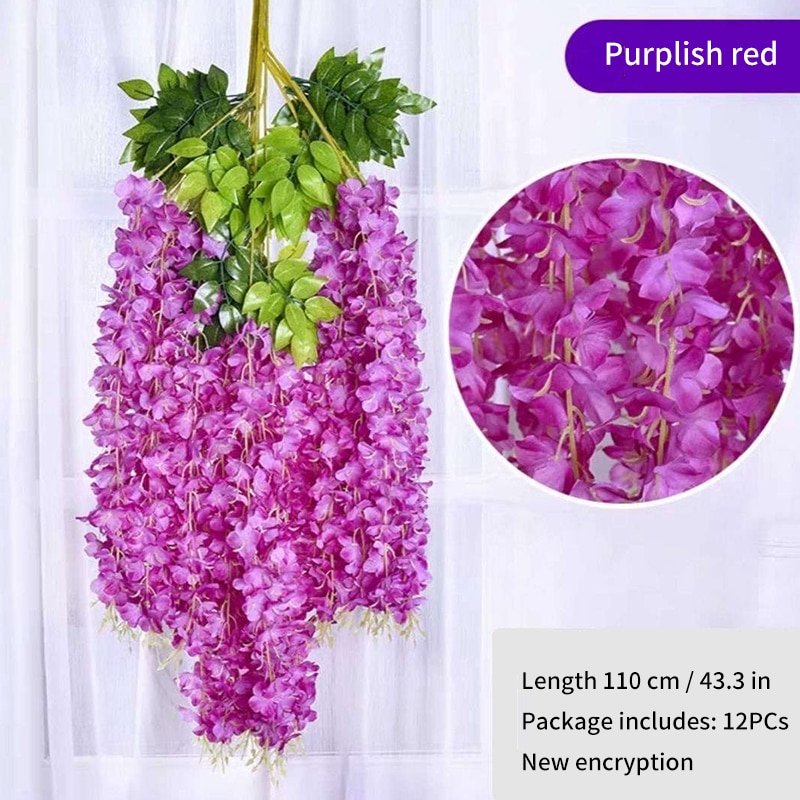 Artificial Wisteria Garlands Decors (12 pcs)