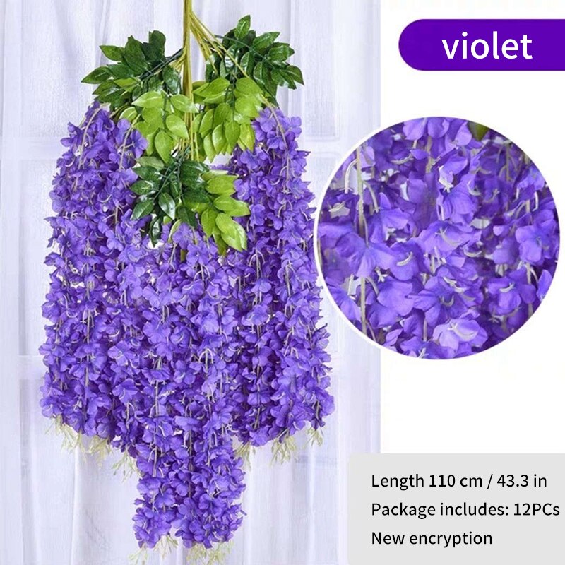 Artificial Wisteria Garlands Decors (12 pcs)