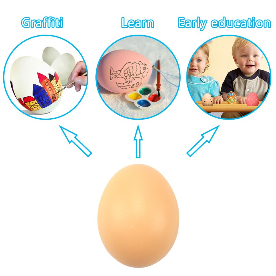 Arts and Crafts Fake Chicken Eggs (10 pcs)