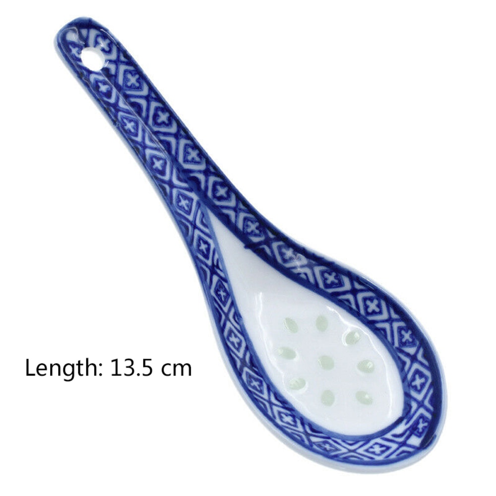 Asian Soup Spoons Ceramic Tableware (5Pcs)