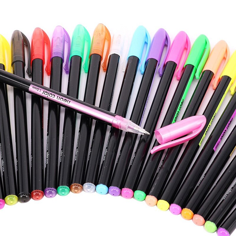 Assorted Coloring Gel Pens (48 Pcs)