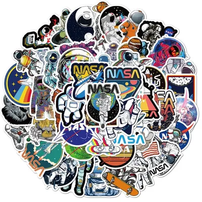 Assorted PVC Space Stickers (50 pcs)