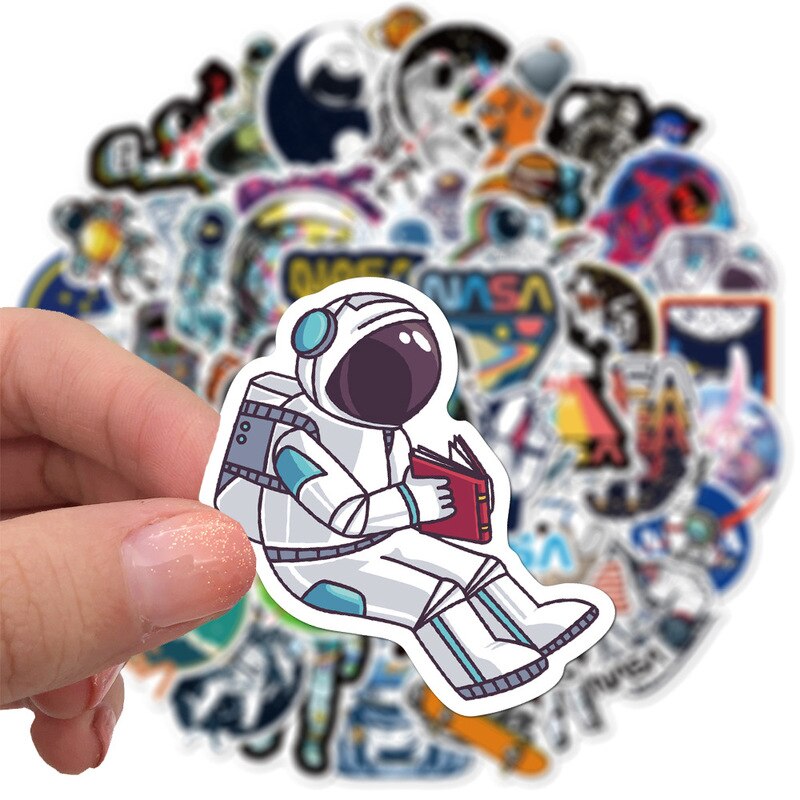 Assorted PVC Space Stickers (50 pcs)