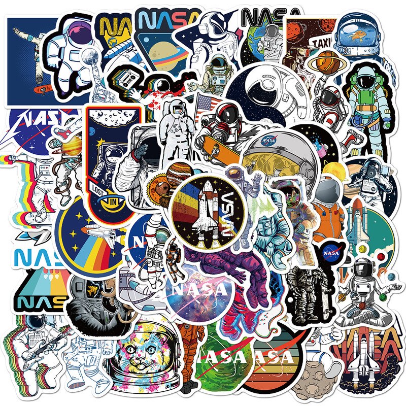 Assorted PVC Space Stickers (50 pcs)