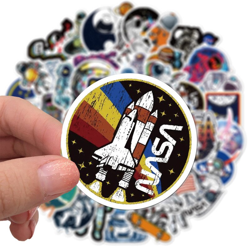 Assorted PVC Space Stickers (50 pcs)