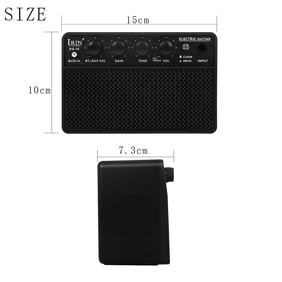 Audio Electric Guitar Bass Sound Amplifier 10W 6.35mm Rechargeable Portable Sound Amplifier Electric Guitar Bass