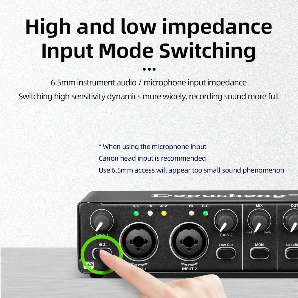 Audio Interface Professional Sound Card with Monitoring Electric Guitar Live Recording For Studio Singing Micro Audio Interface Professional Sound Card with Monitoring Electric Guitar Live Recording For Studio Singing Micro