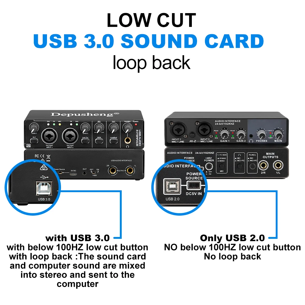 Audio Interface Professional Sound Card with Monitoring Electric Guitar Live Recording For Studio Singing Micro Audio Interface Professional Sound Card with Monitoring Electric Guitar Live Recording For Studio Singing Micro