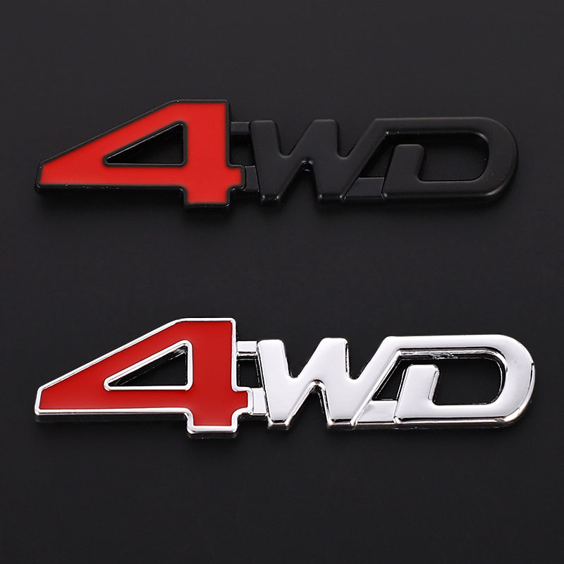 Auto Car 3D Metal Sticker 4WD 4X4 For Honda Civic Accord Fit Subaru Impreza Forester XV Nissan Qashqai Juke Tiida