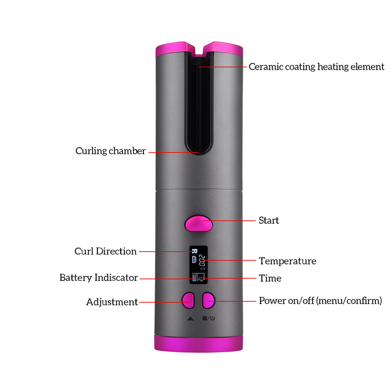 Auto Curler Cordless Hair Curling Iron Auto Curler Cordless Hair Curling Iron