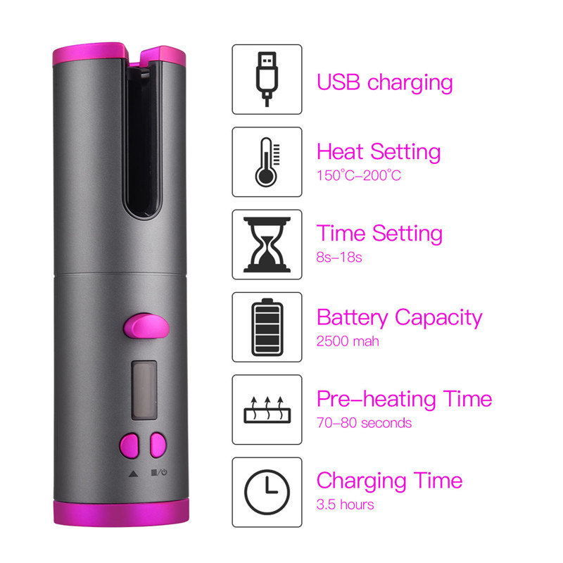 Auto Curler Cordless Hair Curling Iron Auto Curler Cordless Hair Curling Iron