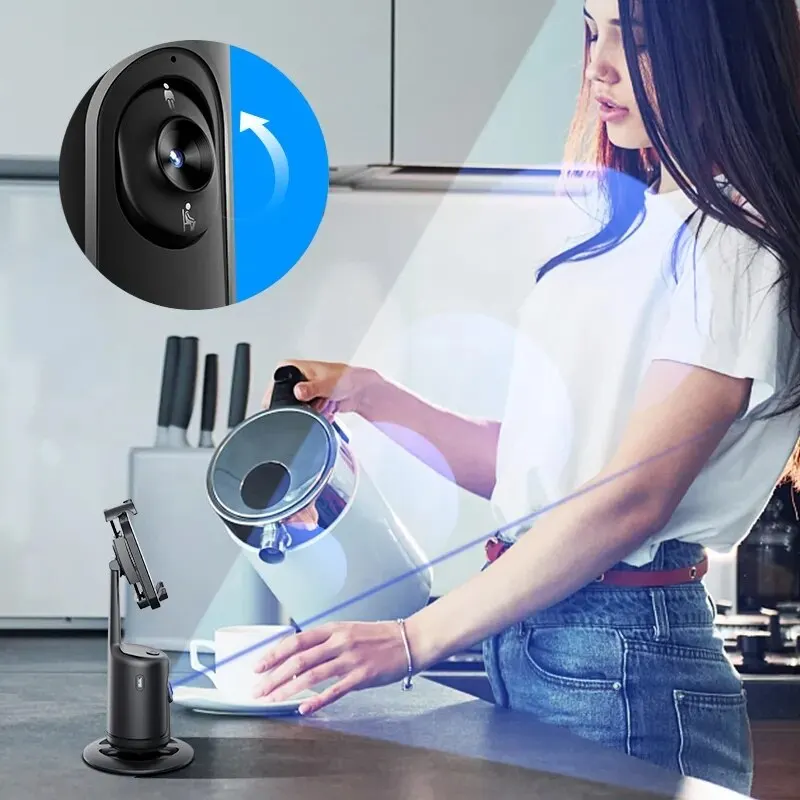 Auto Face Tracking Phone Holder Tripod Stand Smart Selfie Stick 360 Rotation Fast Face & Object Tracking Cameraman