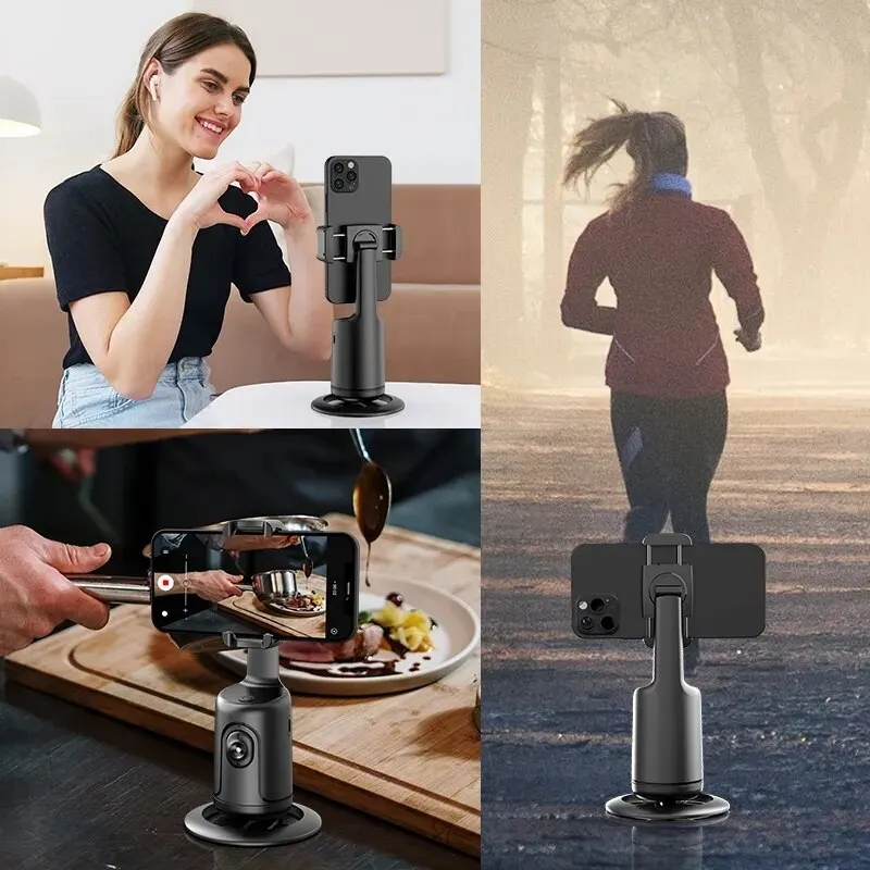 Auto Face Tracking Phone Holder Tripod Stand Smart Selfie Stick 360 Rotation Fast Face & Object Tracking Cameraman