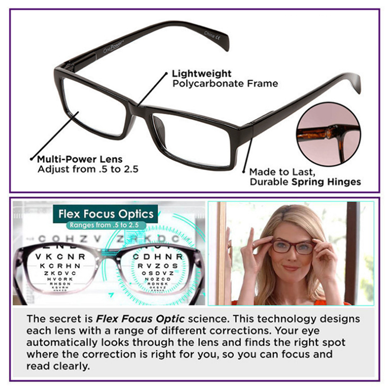 Auto Focus Reading Glasses High Quality Auto-Adjusting Dual-focus Reading Glasses Auto Focus Reading Glasses High Quality Auto-Adjusting Dual-focus Reading Glasses