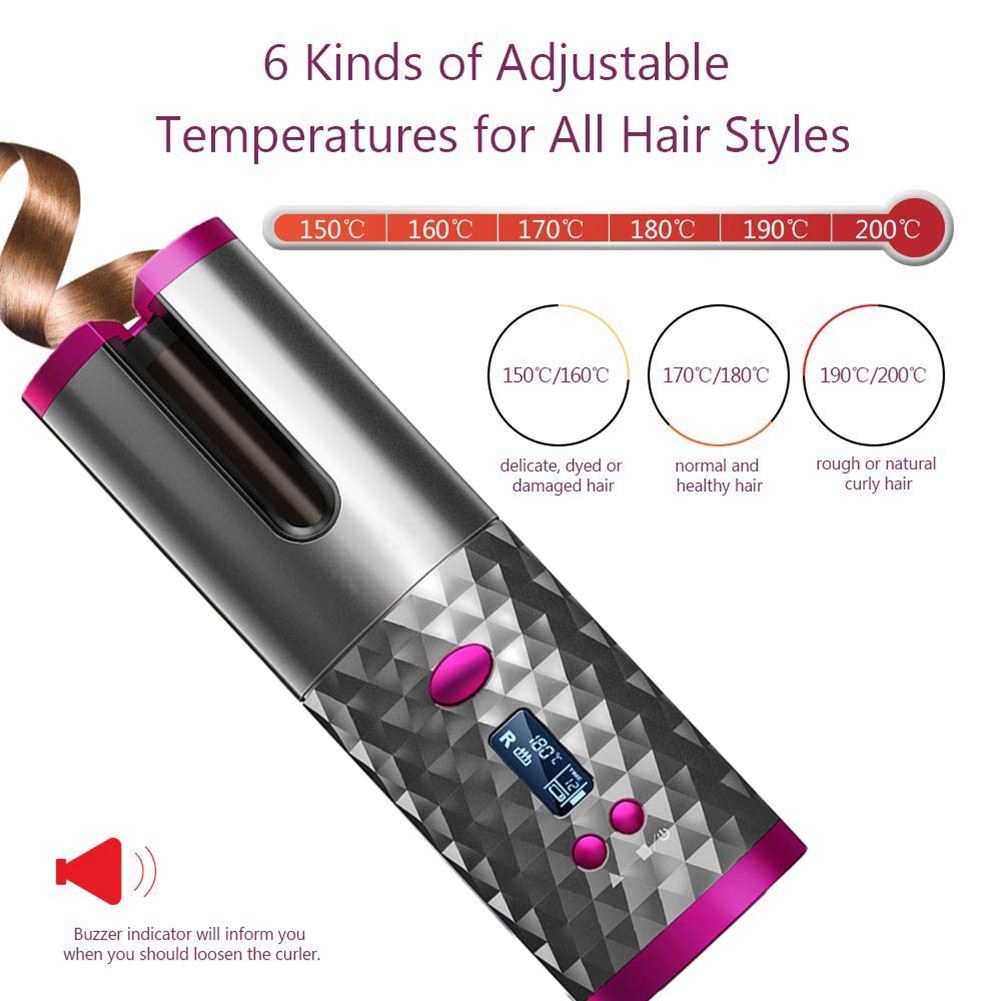 Auto Hair Curler Wireless Curling Iron Auto Hair Curler Wireless Curling Iron
