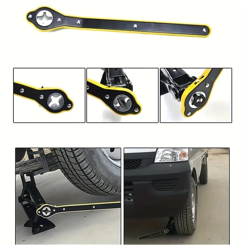 Auto Labor-Saving Jack Ratchet Wrench With Long Handle Jack Ratchet For Scissor Jack Lug Wrench For Tire Jack Auto Labor-Saving Jack Ratchet Wrench With Long Handle Jack Ratchet For Scissor Jack Lug Wrench For Tire Jack