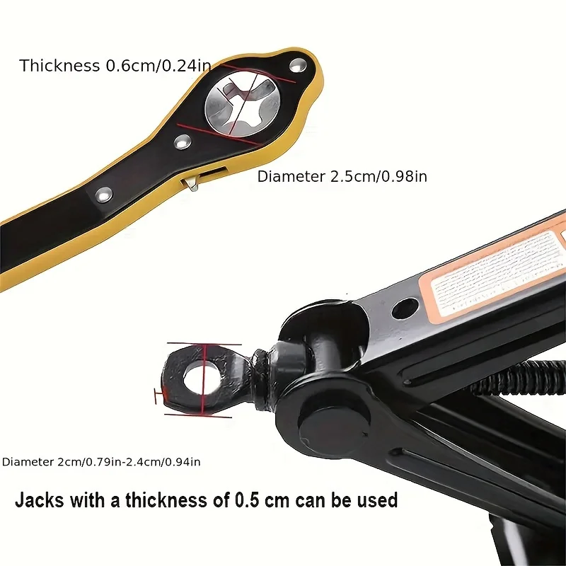 Auto Labor-Saving Jack Ratchet Wrench With Long Handle Jack Ratchet For Scissor Jack Lug Wrench For Tire Jack Auto Labor-Saving Jack Ratchet Wrench With Long Handle Jack Ratchet For Scissor Jack Lug Wrench For Tire Jack