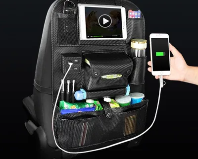 Auto Organizer Backseat Leather Storage