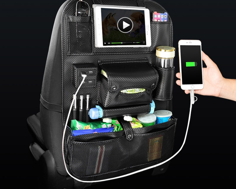 Auto Organizer Backseat Leather Storage Auto Organizer Backseat Leather Storage