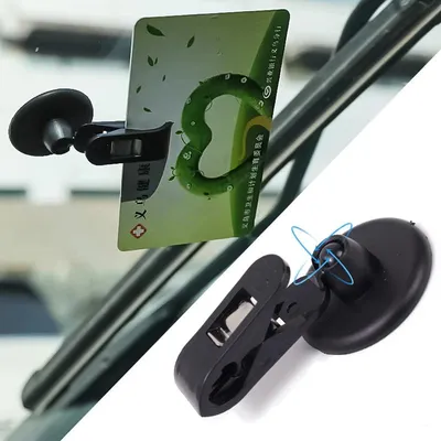 Auto Sticky Card Clip Ticket Holder Windshield Parking Coupon Clips Interior Storage and Organization Automotive