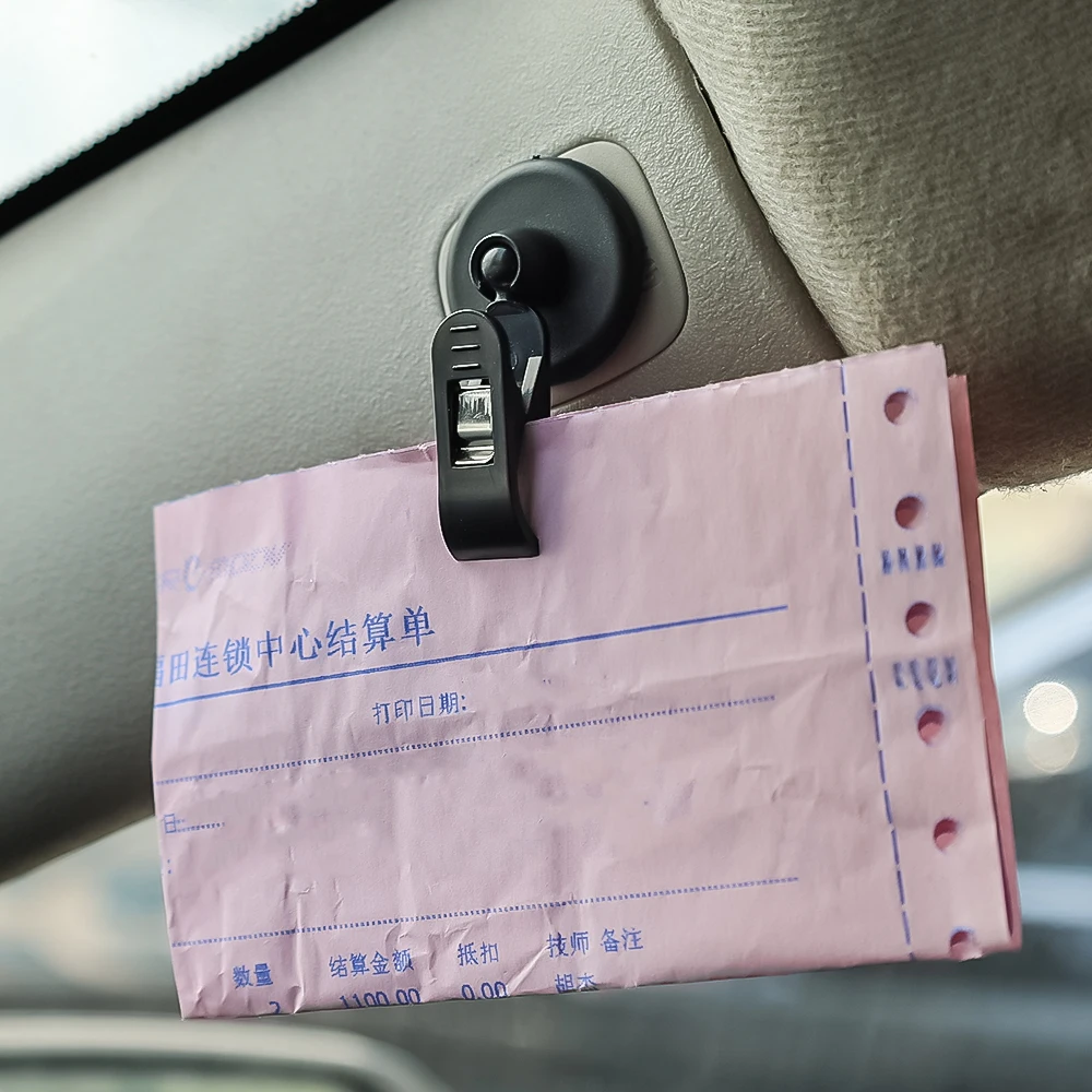 Auto Sticky Card Clip Ticket Holder Windshield Parking Coupon Clips Interior Storage and Organization Automotive