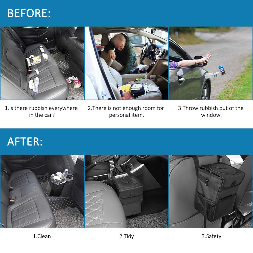 Auto Trash Can Car Waterproof Bin Auto Trash Can Car Waterproof Bin