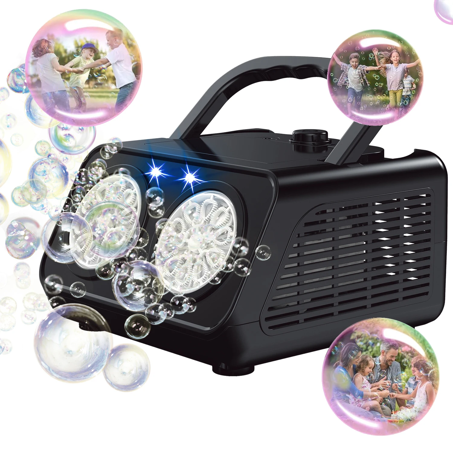 Automatic Bubble Machine Upgrade Bubble Blower with 2 Fans, 20000+ Bubbles Per Minute Bubbles for Kids Portable Bubble Automatic Bubble Machine Upgrade Bubble Blower with 2 Fans, 20000+ Bubbles Per Minute Bubbles for Kids Portable Bubble