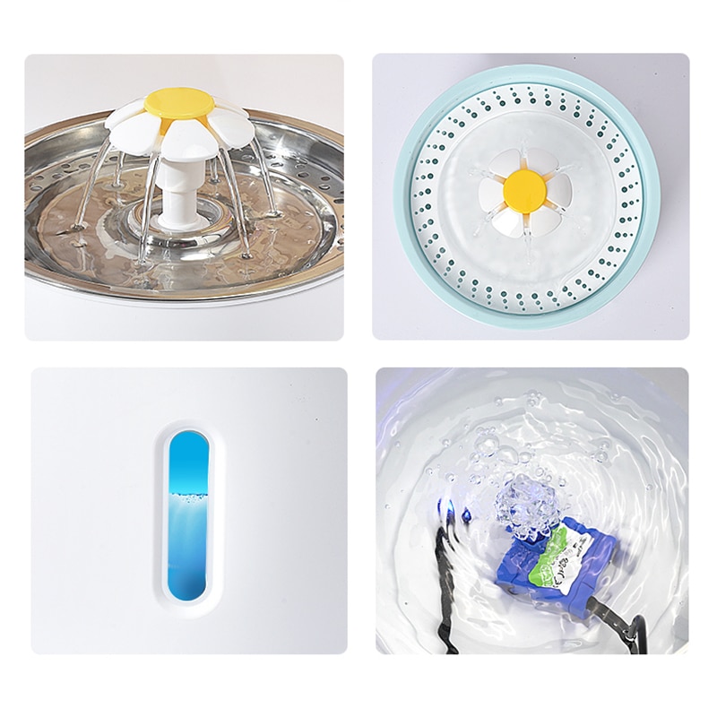 Automatic Cat Flower Fountain with 5 Filters Automatic Cat Flower Fountain with 5 Filters