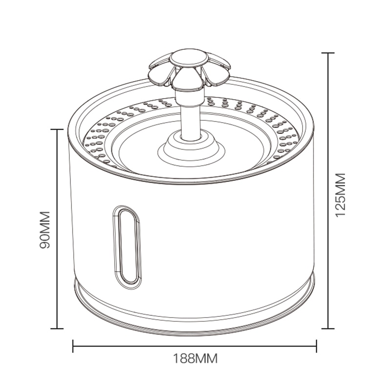 Automatic Cat Flower Fountain with 5 Filters Automatic Cat Flower Fountain with 5 Filters