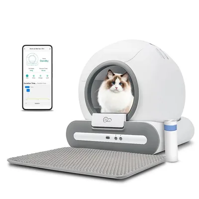 Automatic Cat Litter Box Self Cleaning with App Control and Cat Litter Mat Smart Cat Toilet for Multiple Large Cats Automatic Cat Litter Box Self Cleaning with App Control and Cat Litter Mat Smart Cat Toilet for Multiple Large Cats