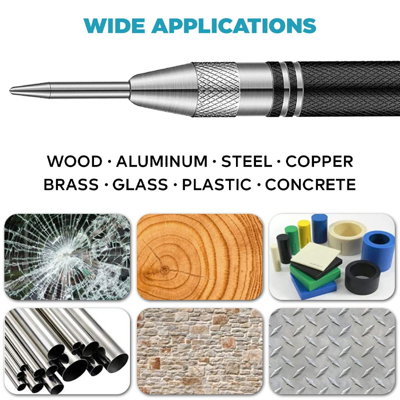 Automatic Centre Punch General Woodworking Metal Drill Adjustable Spring Loaded Automatic Punch Hand Tools for Metal Automatic Centre Punch General Woodworking Metal Drill Adjustable Spring Loaded Automatic Punch Hand Tools for Metal