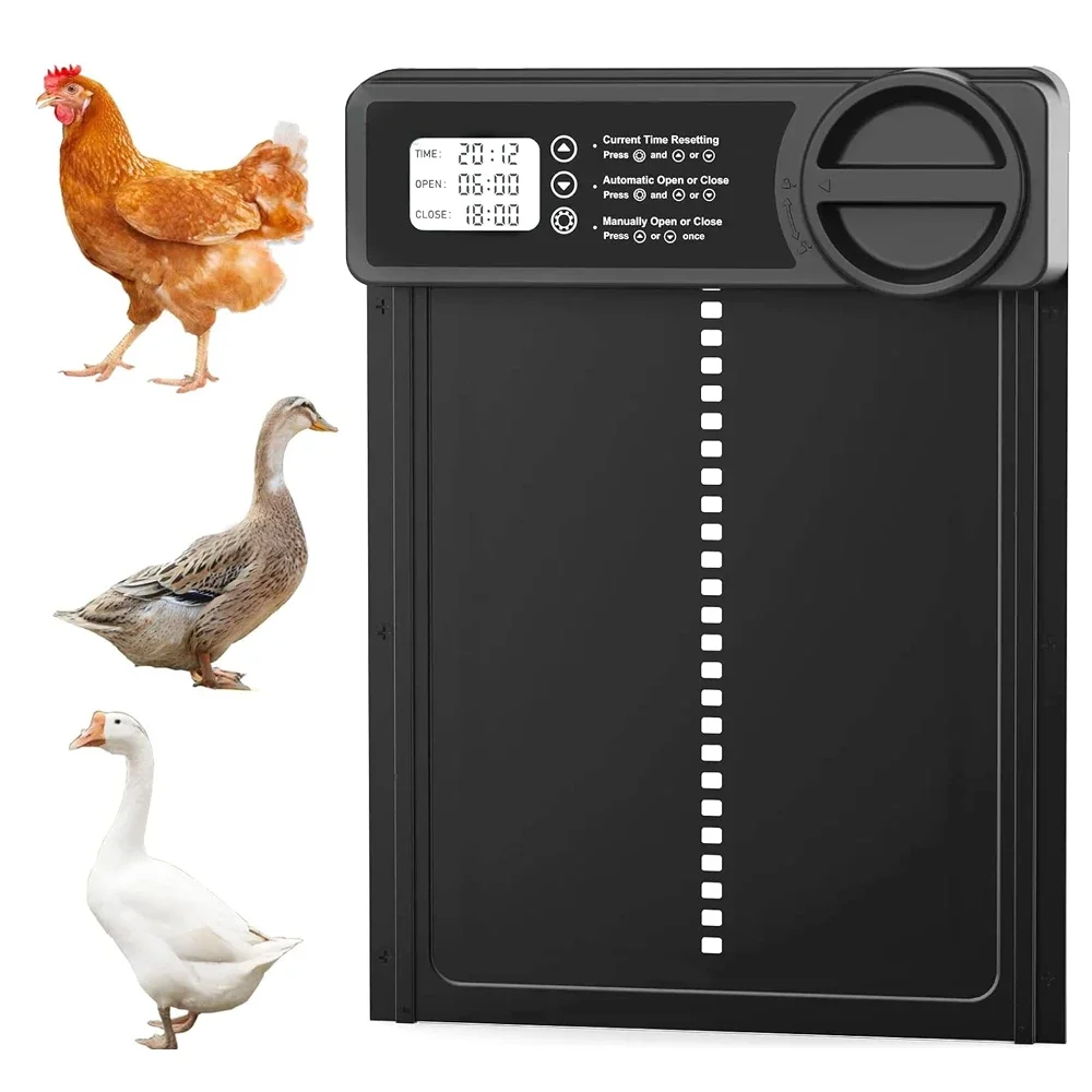 Automatic Chicken Coop Door Intelligent Timer Electric Aluminum Timing Opener Auto Chicken Door Farm Automatic Automatic Chicken Coop Door Intelligent Timer Electric Aluminum Timing Opener Auto Chicken Door Farm Automatic