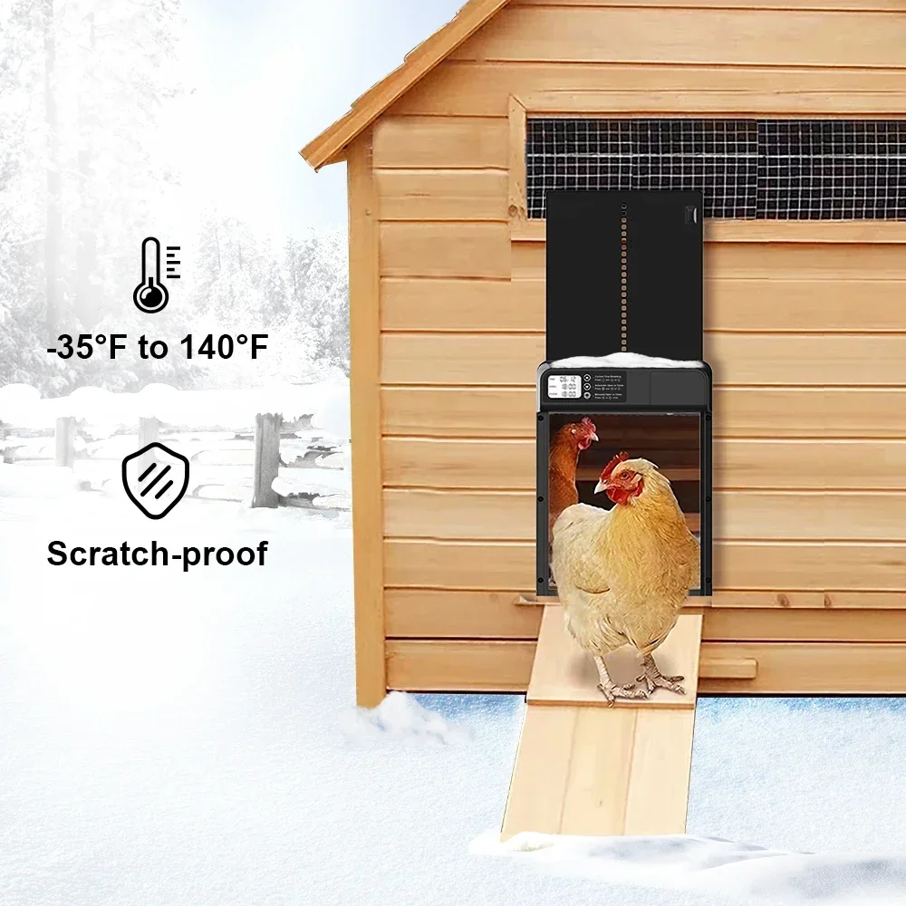 Automatic Chicken Coop Door Intelligent Timer Electric Aluminum Timing Opener Auto Chicken Door Farm Automatic Automatic Chicken Coop Door Intelligent Timer Electric Aluminum Timing Opener Auto Chicken Door Farm Automatic