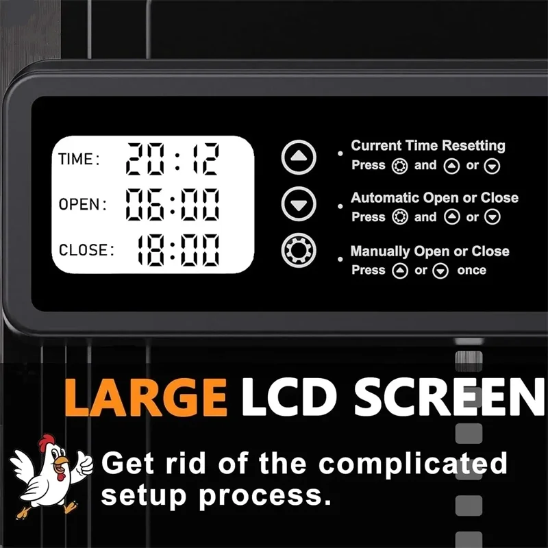 Automatic Chicken Coop Door Intelligent Timer Electric Aluminum Timing Opener Auto Chicken Door Farm Automatic Automatic Chicken Coop Door Intelligent Timer Electric Aluminum Timing Opener Auto Chicken Door Farm Automatic
