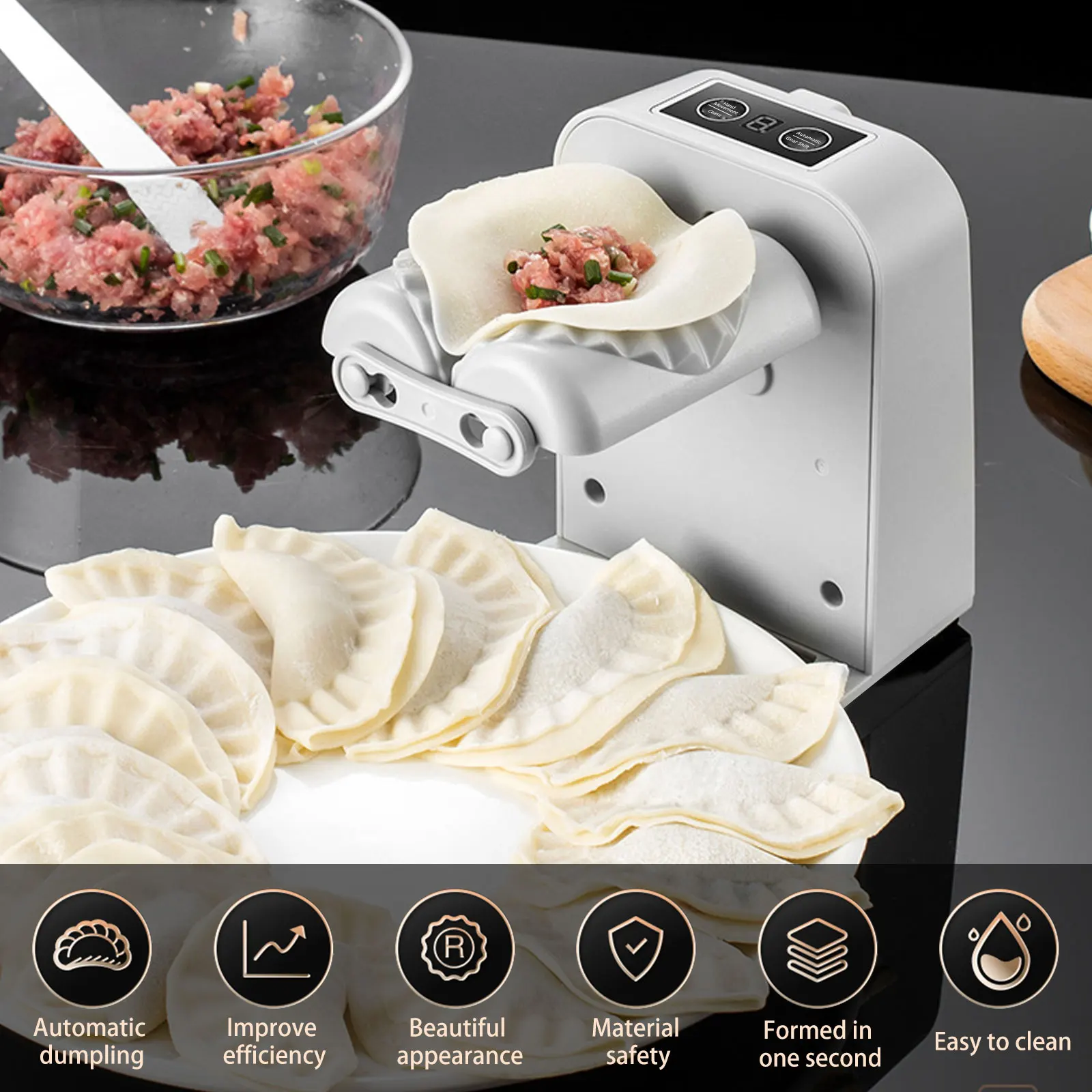 Automatic Electric Dumpling Maker Artifact DIY Machine Mould Pressing Dumpling Skin Manual Mould Rechargeable Kitchen